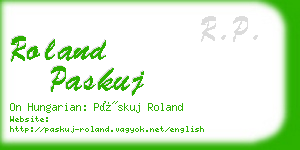 roland paskuj business card